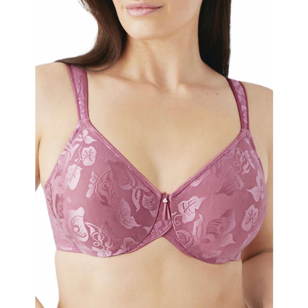 Wacoal pink awareness bra .  Worm twice.  Too tight in chest.